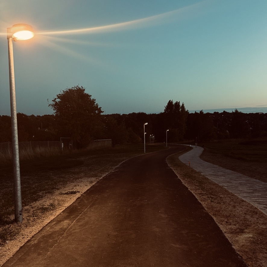 Originalt foto af cykelstien i Roskilde